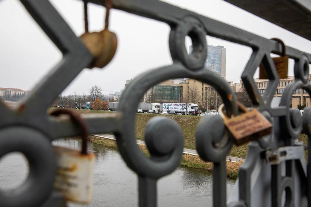 Vežėjų protesto akcija Vilniuje