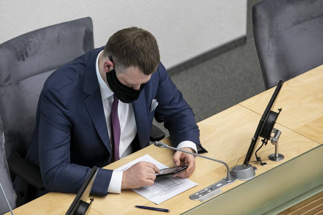 Premjeras pristatė Vyriausybės veiklos ataskaitą