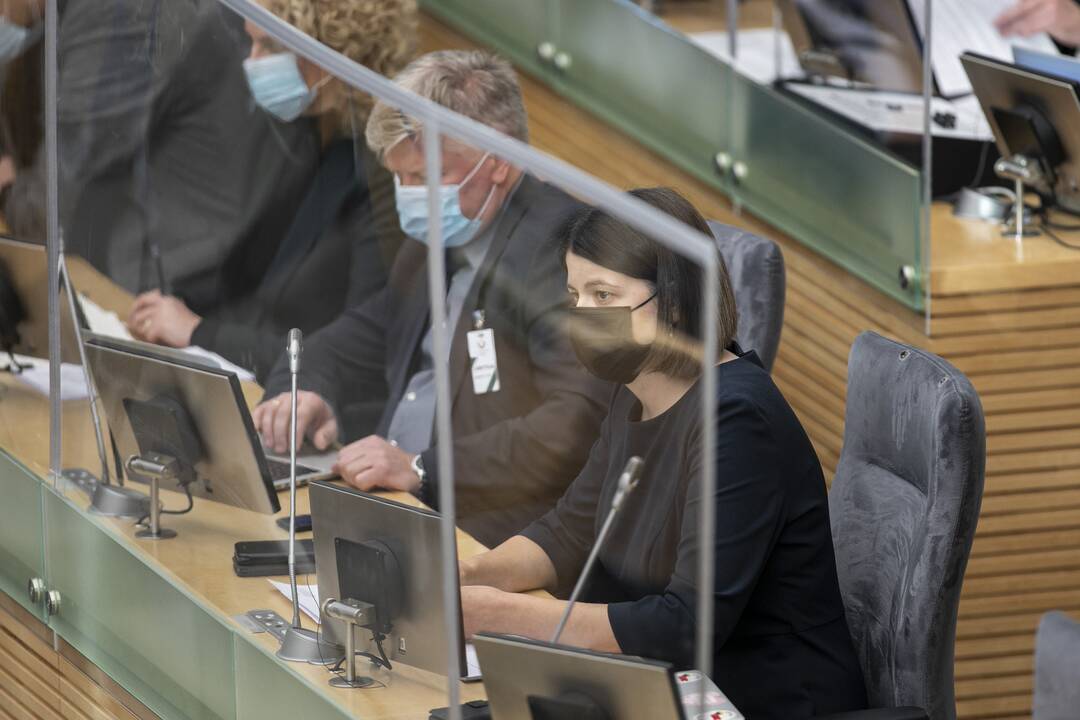 I. Šimonytė pristato naujos Vyriausybės programą