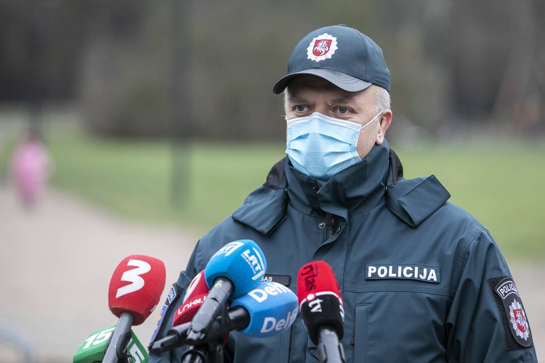 Spaudos konferencija dėl policijos darbo