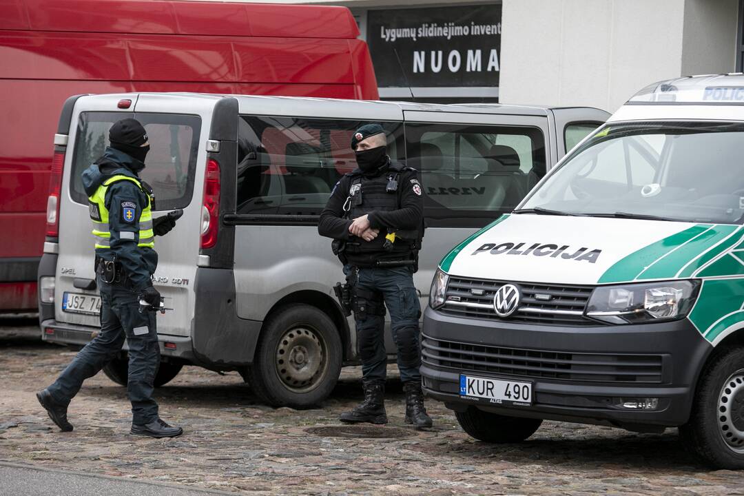 Spaudos konferencija dėl policijos darbo
