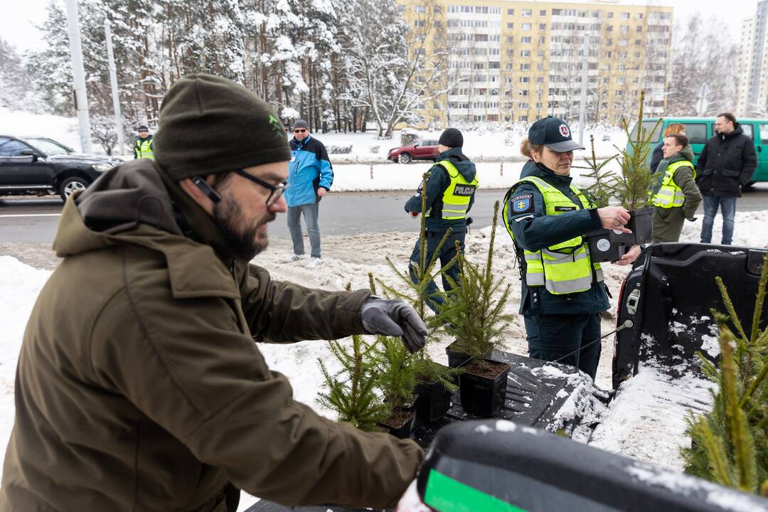 Policijos ir miškininkų akcija Vilniuje