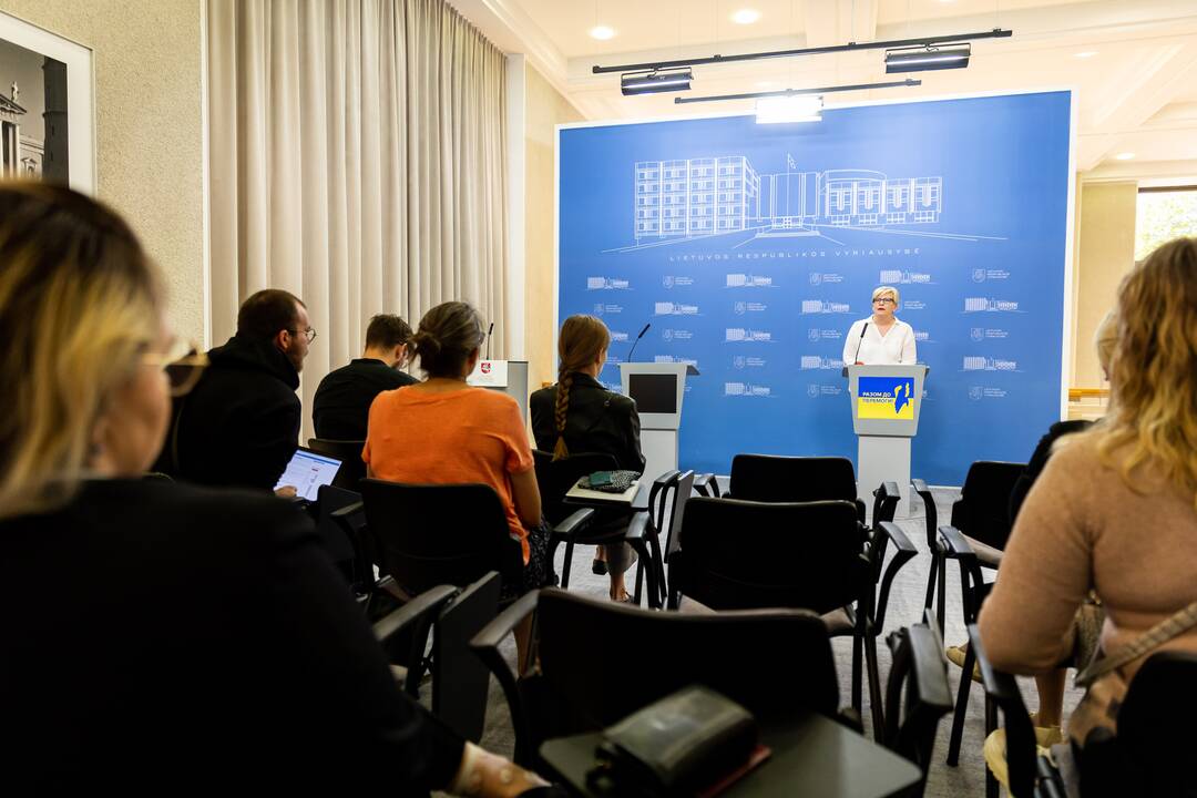 Premjerės spaudos konferencija dėl Kaliningrado tranzito