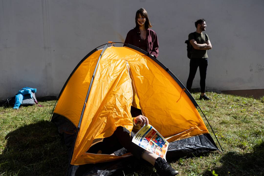 Studentų protestas dėl bendrabučių trūkumo