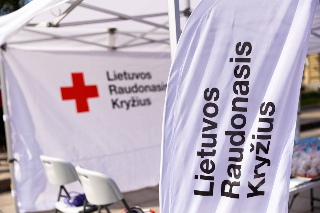 Ministrė išlydėjo Raudonojo Kryžiaus savanorių ekipažą