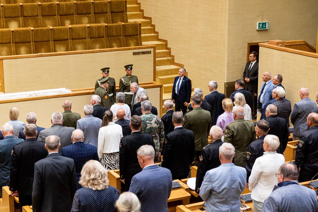 Laisvės gynėjo pažymėjimų ir ženklelių įteikimas Seime