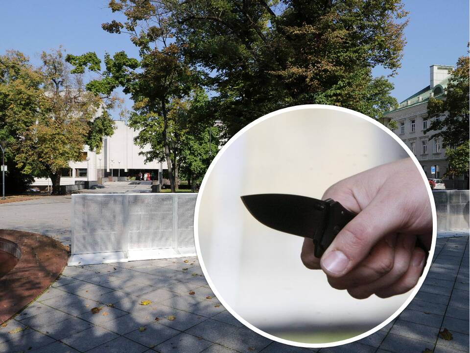 Vilniuje, prie Vyriausybės, padurtas žmogus