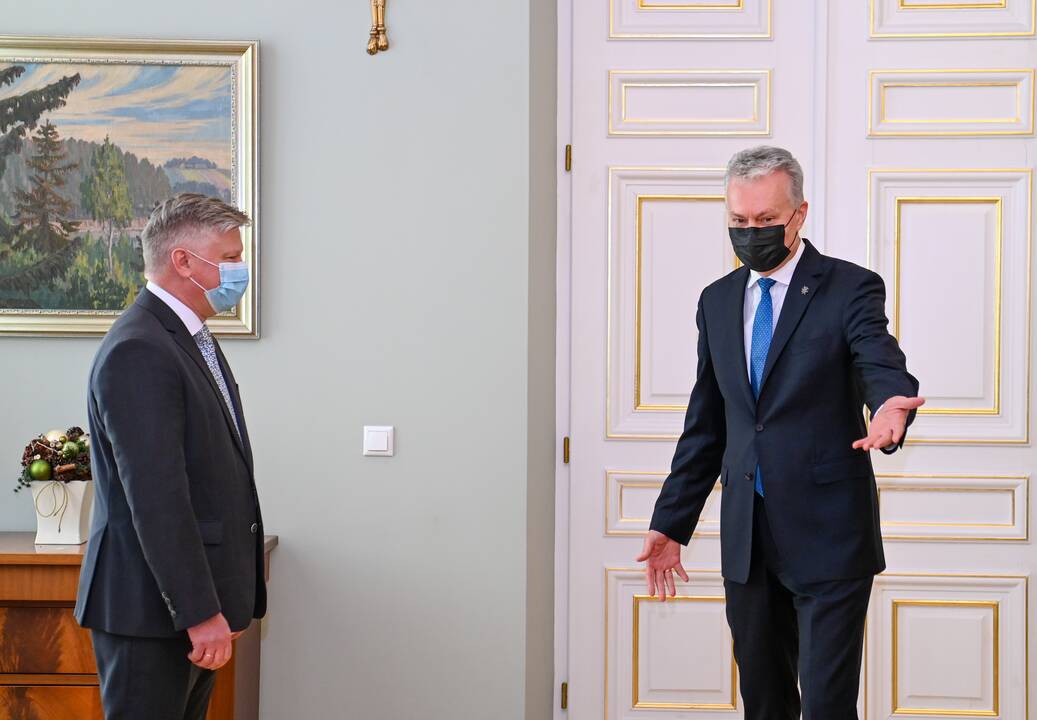 G. Nausėda susitinka su kandidatu į ministrus K. Navicku