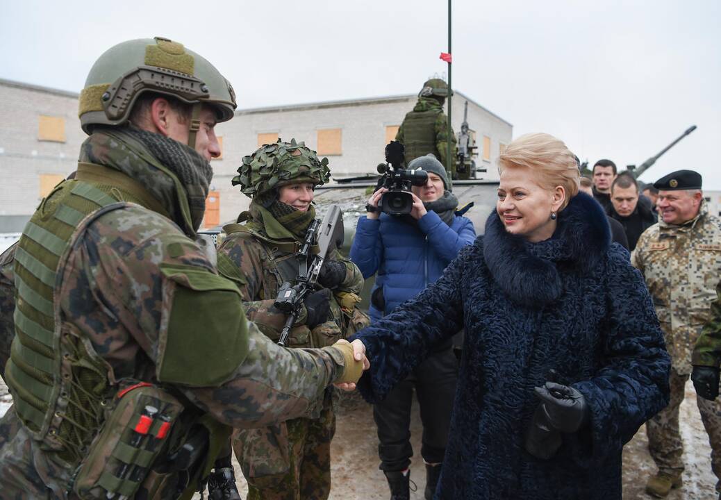 Prezidentė stebėjo pratybas „Geležinis kardas“