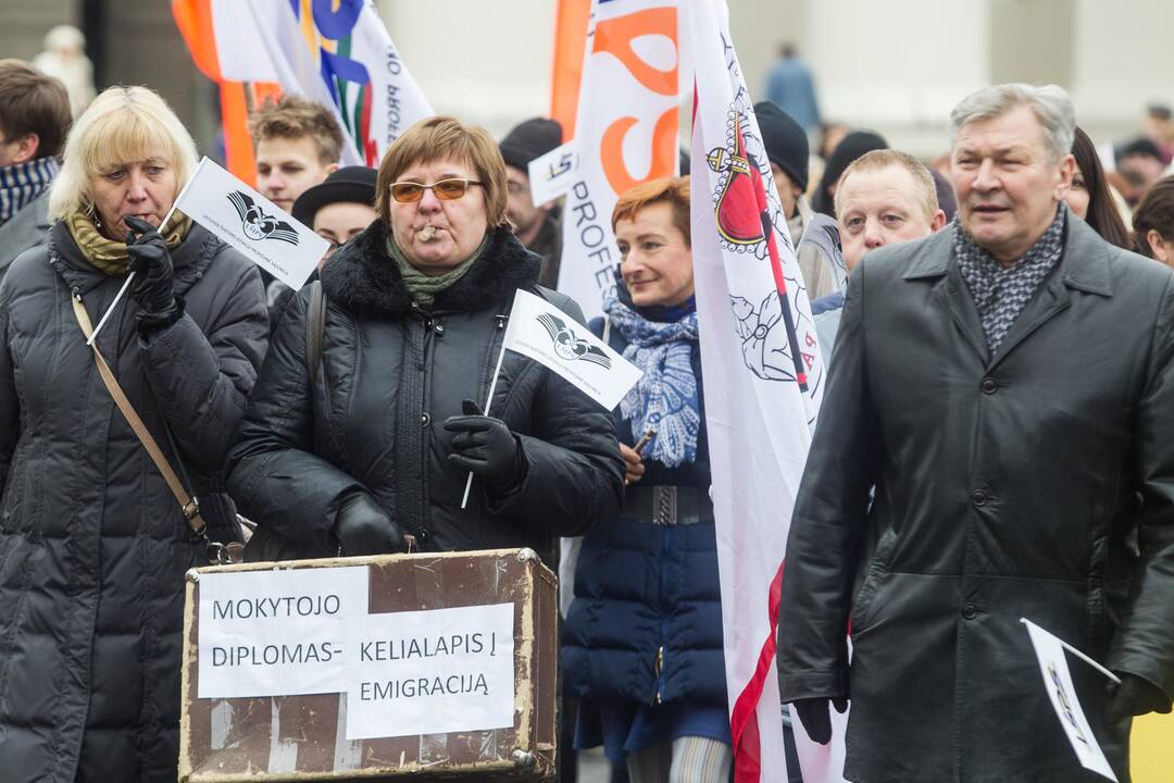 Mokytojų streikų rėmėjai: ar apie juos kalbėjo premjeras?