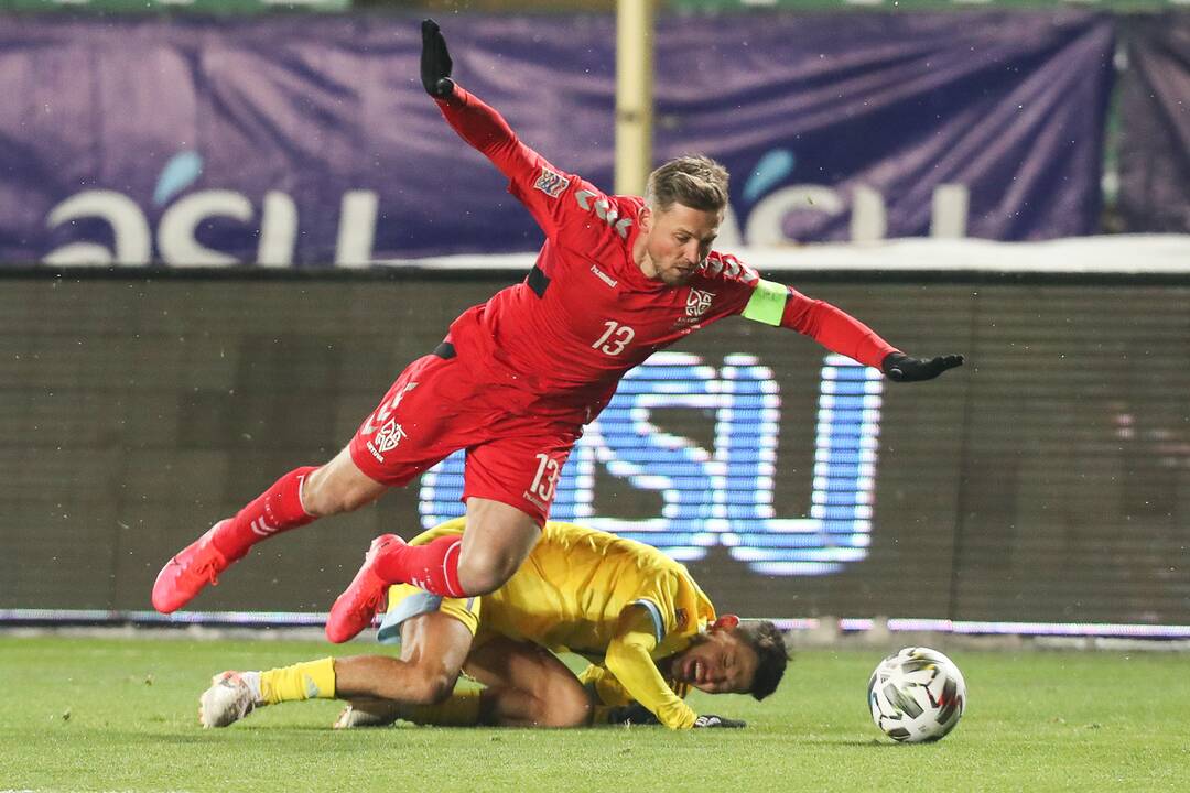Pergalė: šiemet Lietuvos futbolininkai įveikė aukštesnį tarptautinį reitingą turinčią Albanijos rinktinę.