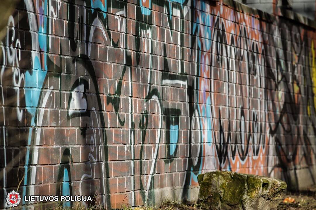 Policininkams įkliuvo du sienų tepliotojai