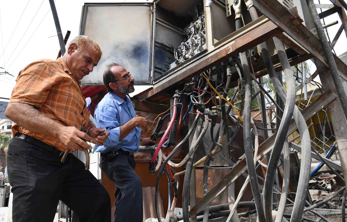 Sirijoje po vamzdyno sprogdinimo visoje šalyje nutrūko elektros tiekimas
