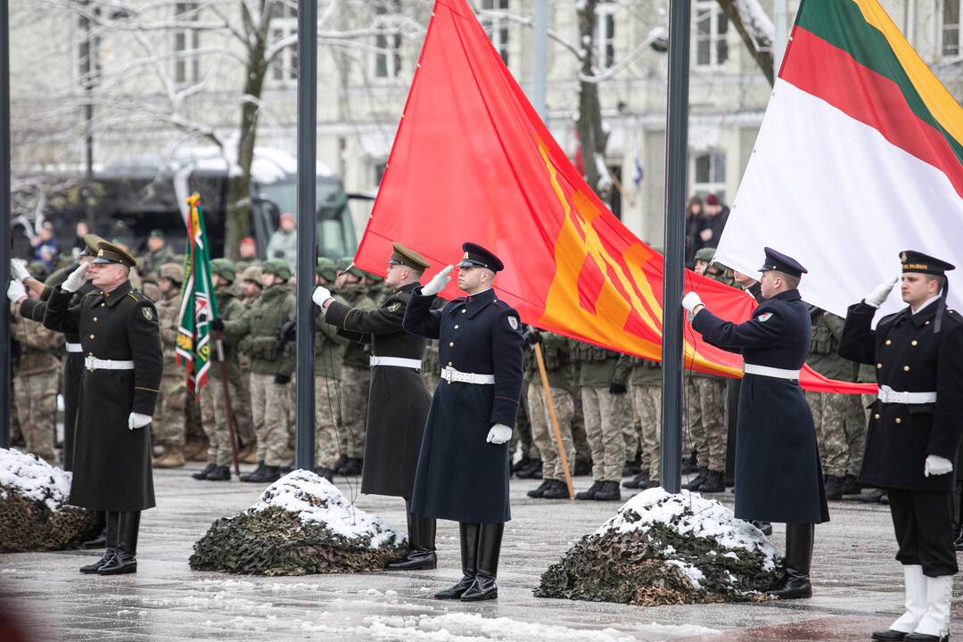 Iškilminga rikiuotė Kariuomenės dienos proga