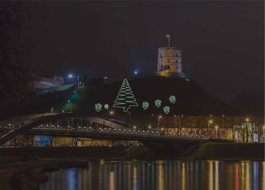 Gedimino kalną per Kalėdų šventes nušvies lazerių šou