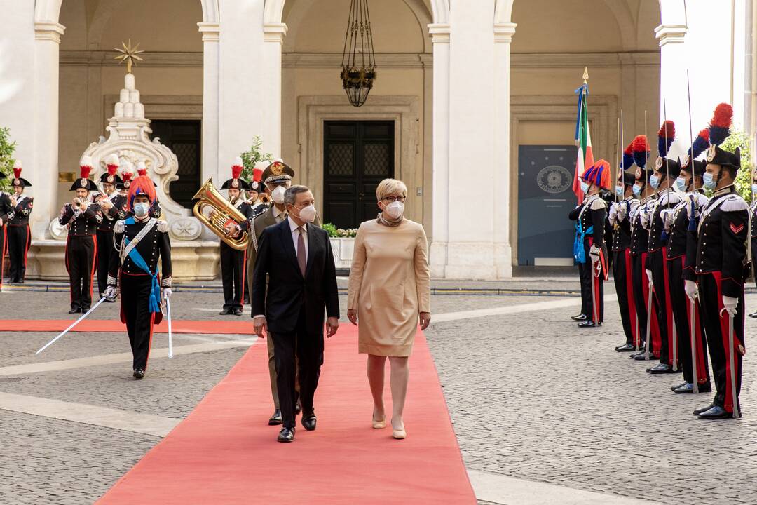 Premjerės I. Šimonytės vizitas Italijoje
