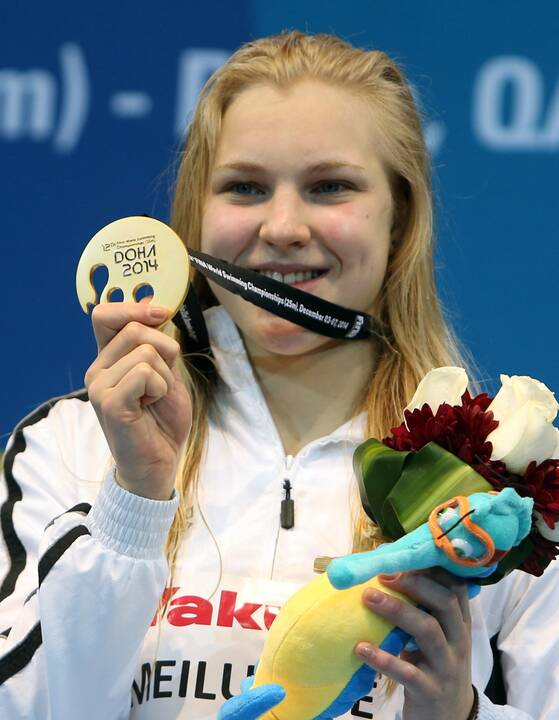 2014 m. plaukikė Rūta Meilutytė Katare apgynė pasaulio čempionės titulą 50 metrų nuotolyje krūtine.