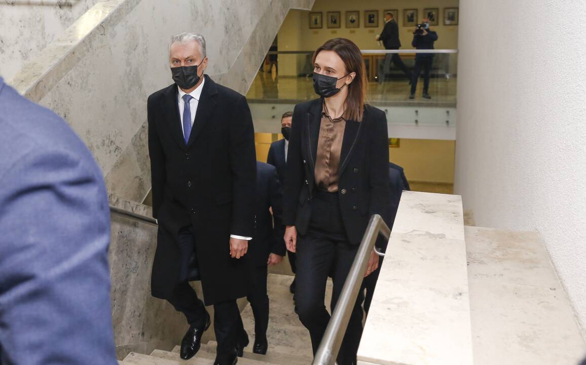 Šalies vadovas G. Nausėda lankosi Seime