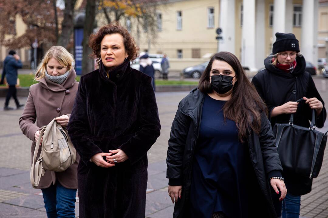 Protestas prieš galimybių pasą vaikams prie Prezidentūros