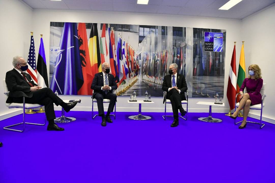 Baltijos šalių lyderiai susitiko su JAV prezidentu J. Bidenu