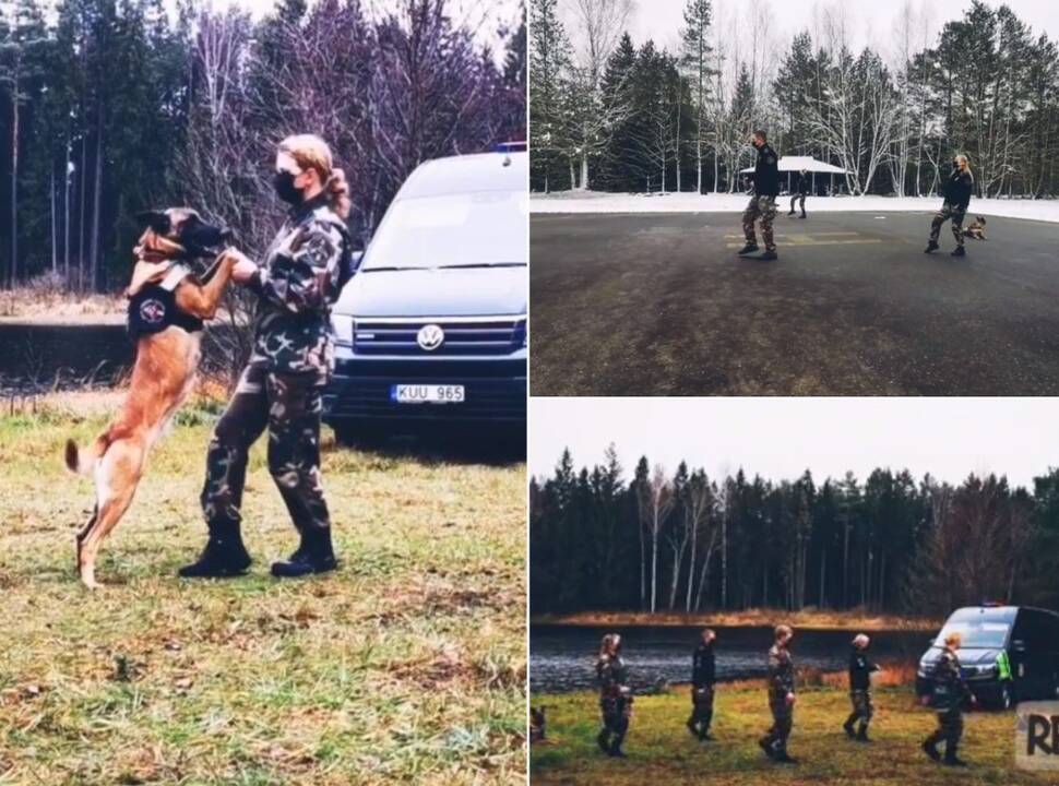 Pasieniečiai siunčia šventinius linkėjimus: sušoko garsų šokį iššūkį