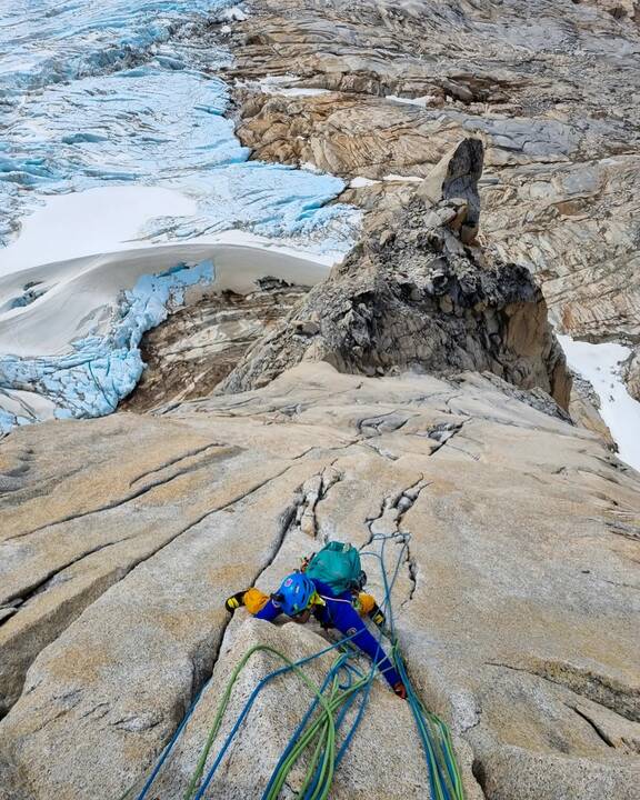 Dedikacija: alpinistas M. Gružauskas džiaugiasi, kad galėjo iškelti Lietuvos trispalvę ant Cerro Torre viršūnės Patagonijoje.