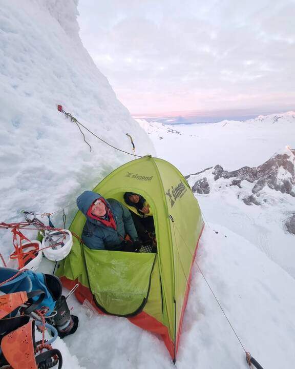 Dedikacija: alpinistas M. Gružauskas džiaugiasi, kad galėjo iškelti Lietuvos trispalvę ant Cerro Torre viršūnės Patagonijoje.
