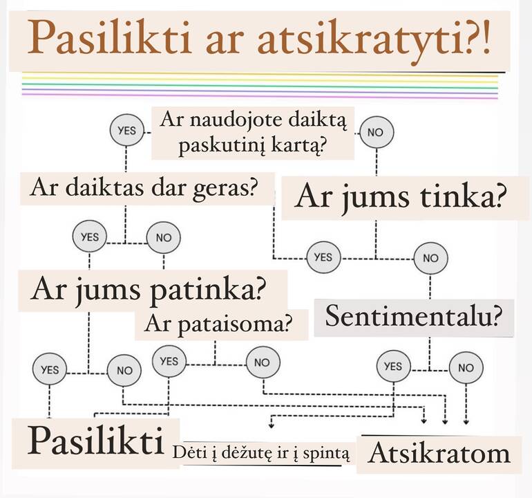 Seka: susitvarkiusi chaosą galvoje, J. Mikštė ėmėsi tvarkos ir namuose, o galiausiai tapo profesionalia namų organizatore.
