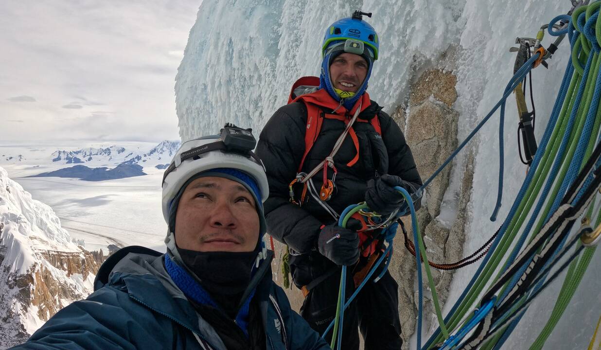 Dedikacija: alpinistas M. Gružauskas džiaugiasi, kad galėjo iškelti Lietuvos trispalvę ant Cerro Torre viršūnės Patagonijoje.