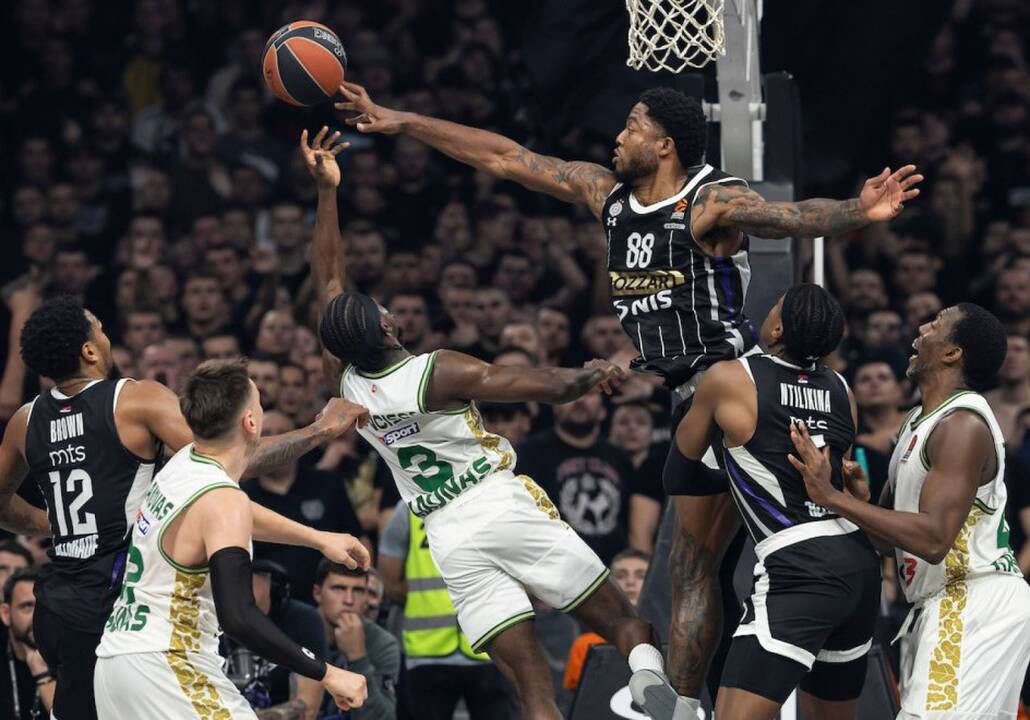 Istorija: Eurolygos pirmo rato dvikovą Belgrade žalgiriečiai pralaimėjo „partizanams“ 78:84.
