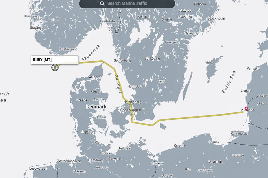 Įvertinimas: atlikus laivo „Ruby“ apžiūrą po to, kai jis buvo ant seklumos, konstatuota, kad toliau gali plaukti tik lydimas vilkiko.