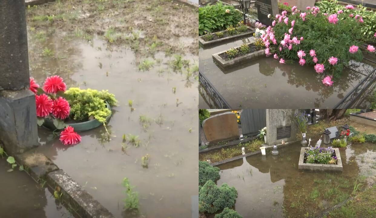 Skęstančios istorinės kapinės verčia stvertis už galvų: čia baseinas dabar! 