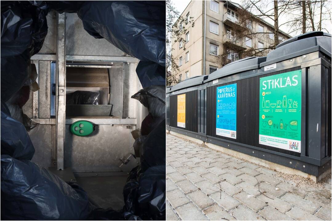 Planai: ilgainiui davikliai bus sumontuoti visuose Kauno pusiau požeminiuose atliekų konteineriuose