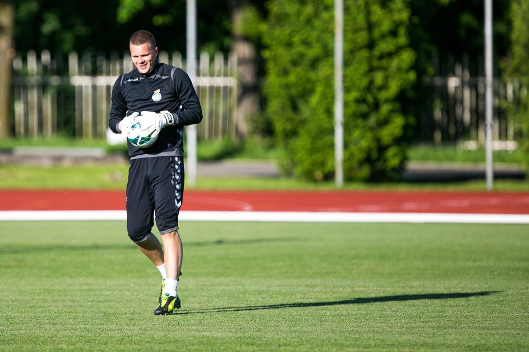 Lietuvos nacionalinės futbolo rinktinės treniruotė Kaune