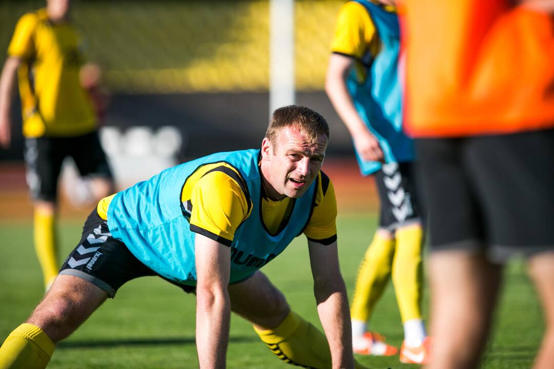 Lietuvos nacionalinės futbolo rinktinės treniruotė Kaune