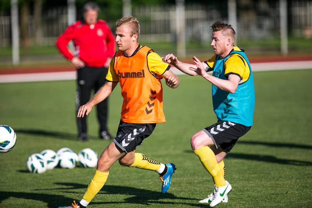 Lietuvos nacionalinės futbolo rinktinės treniruotė Kaune