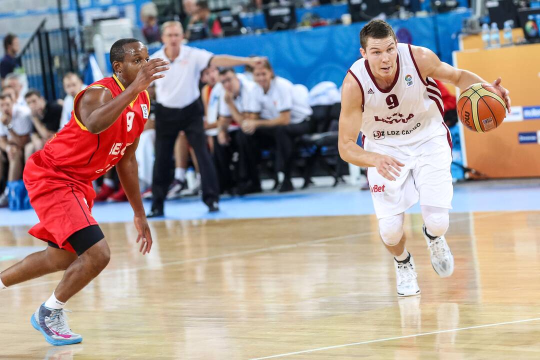 "Eurobasket": Latvija - Belgija 