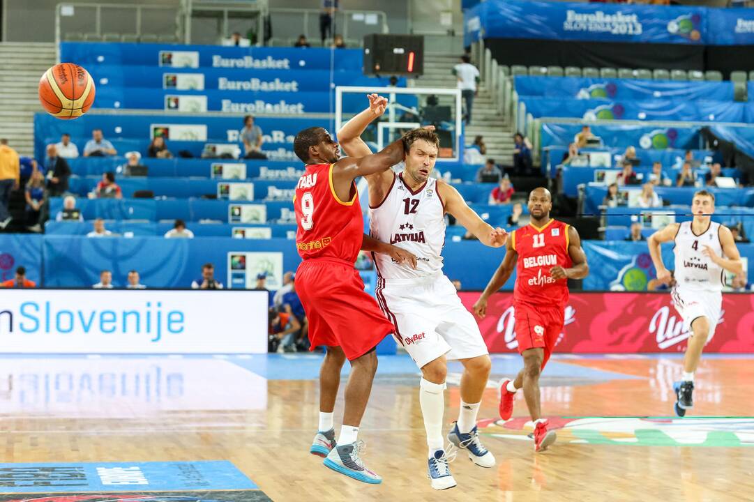 "Eurobasket": Latvija - Belgija 