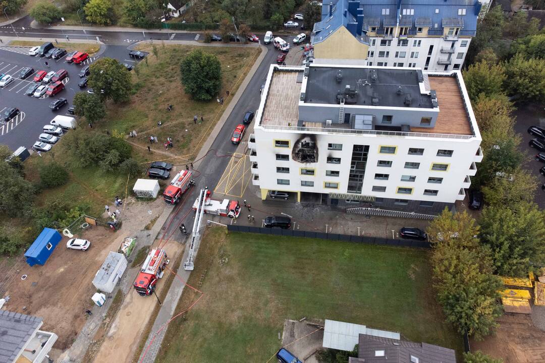 Vilniaus Trimitų gatvėje degė butas