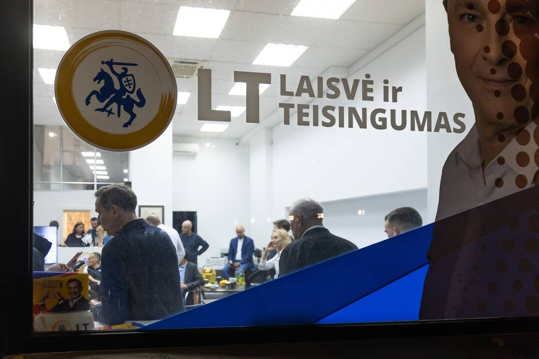 Seimo rinkimų antrasis turas: partijos „Laisvė ir teisingumas“ štabas