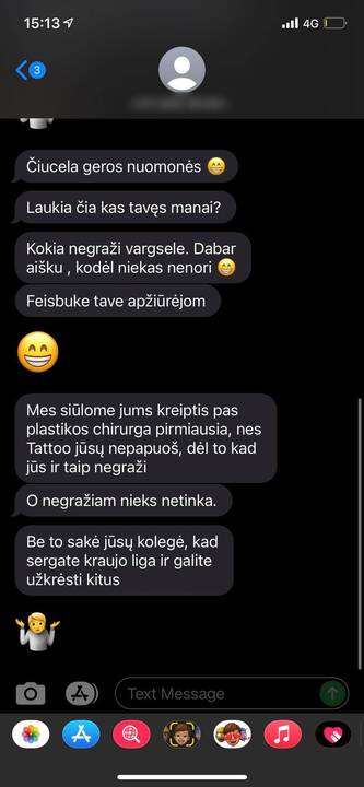 Laiškai: klientė pasakojo, kad tatuiruočių meistras įžeidinėjo ir siūlė kreiptis į plastikos chirurgus.