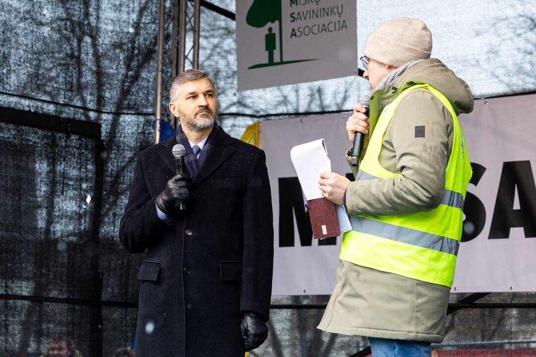 Vilniuje tęsiasi žemdirbių mitingas