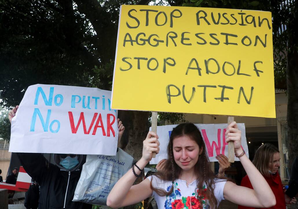 Pasaulis protestuoja prieš karą Ukrainoje