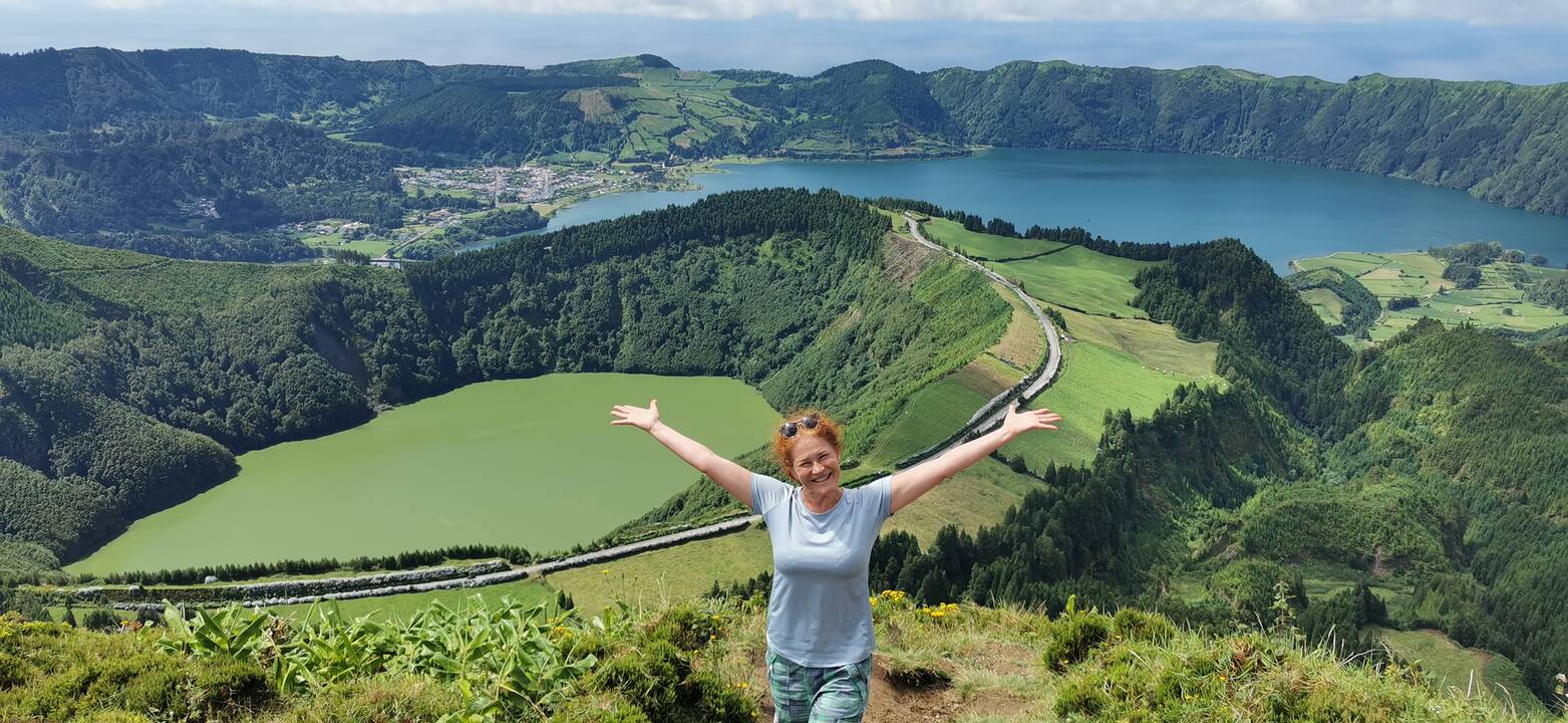 Spalvotai: vienas daugiausia fotografuojamų pasaulio vaizdų atsiveria nuo Boca do Inferno apžvalgos aikštelės.