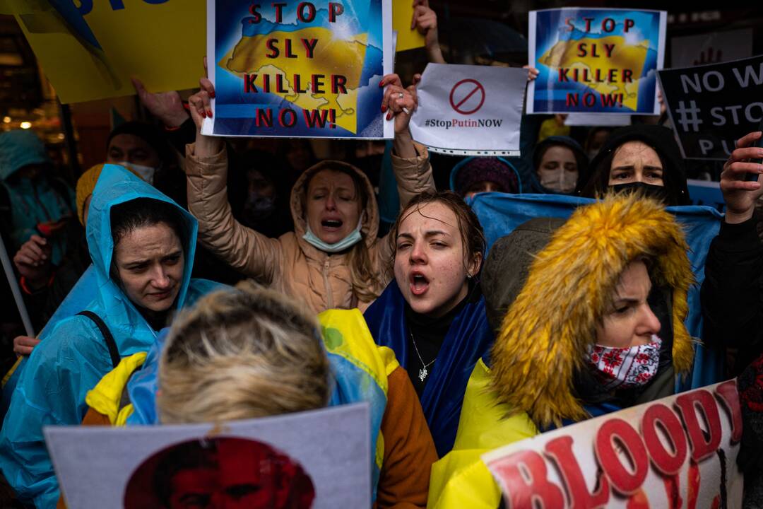 Pasaulis protestuoja prieš karą Ukrainoje