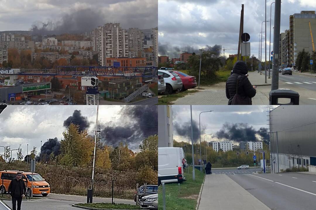 Sostinės garažų masyve kilo gaisras