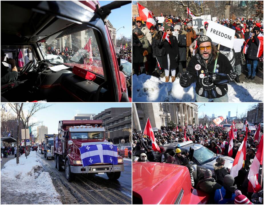 Šeštadienį protestuotojai vėl patraukė į Kanados sostinę