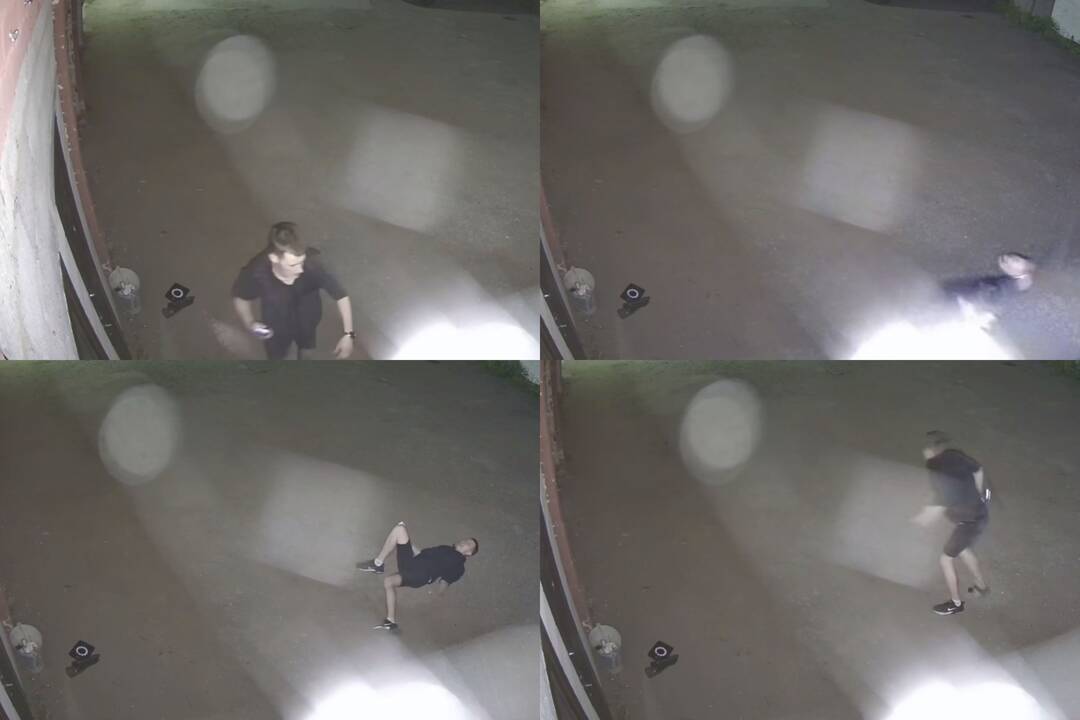 Naktį – įžūlus vandalizmo aktas: vos ant kojų pastovintis vyras niokojo Ukrainai skirtą džipą