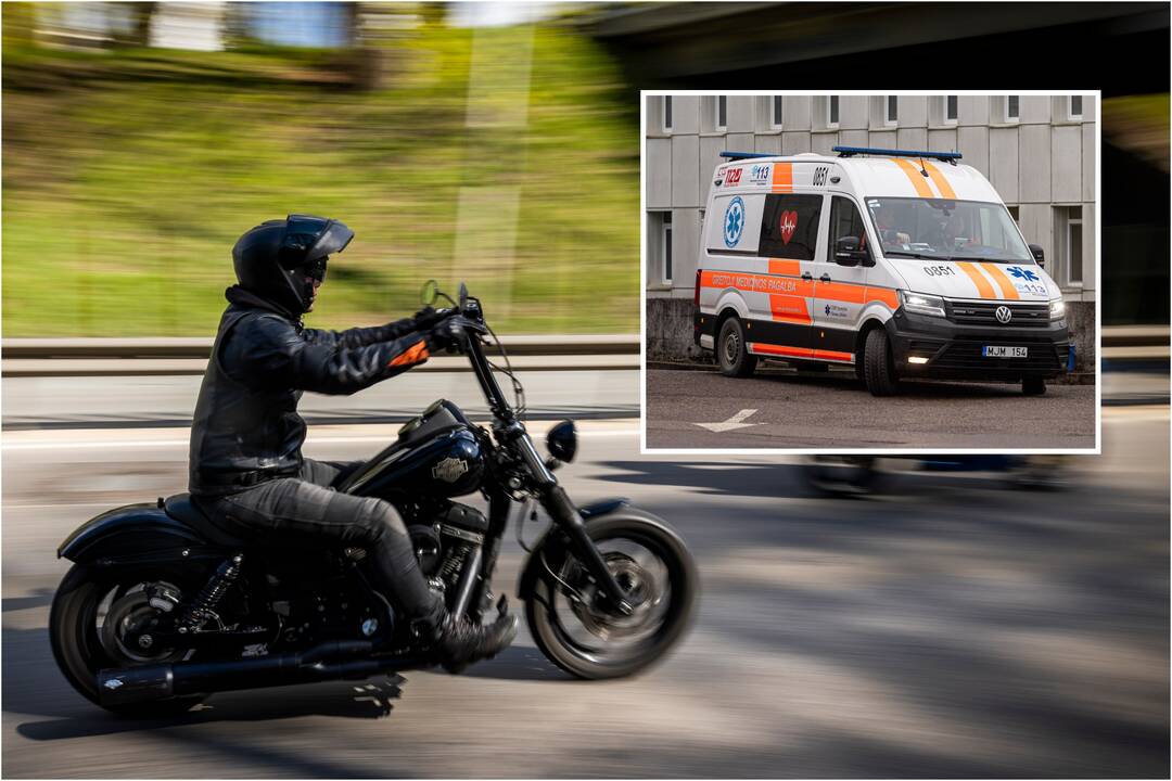 Klaipėdos rajone į sieną rėžėsi motociklas: nukentėjo moteris