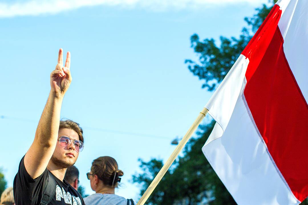 Baltarusių protesto palaikymo akcijos Vilniuje